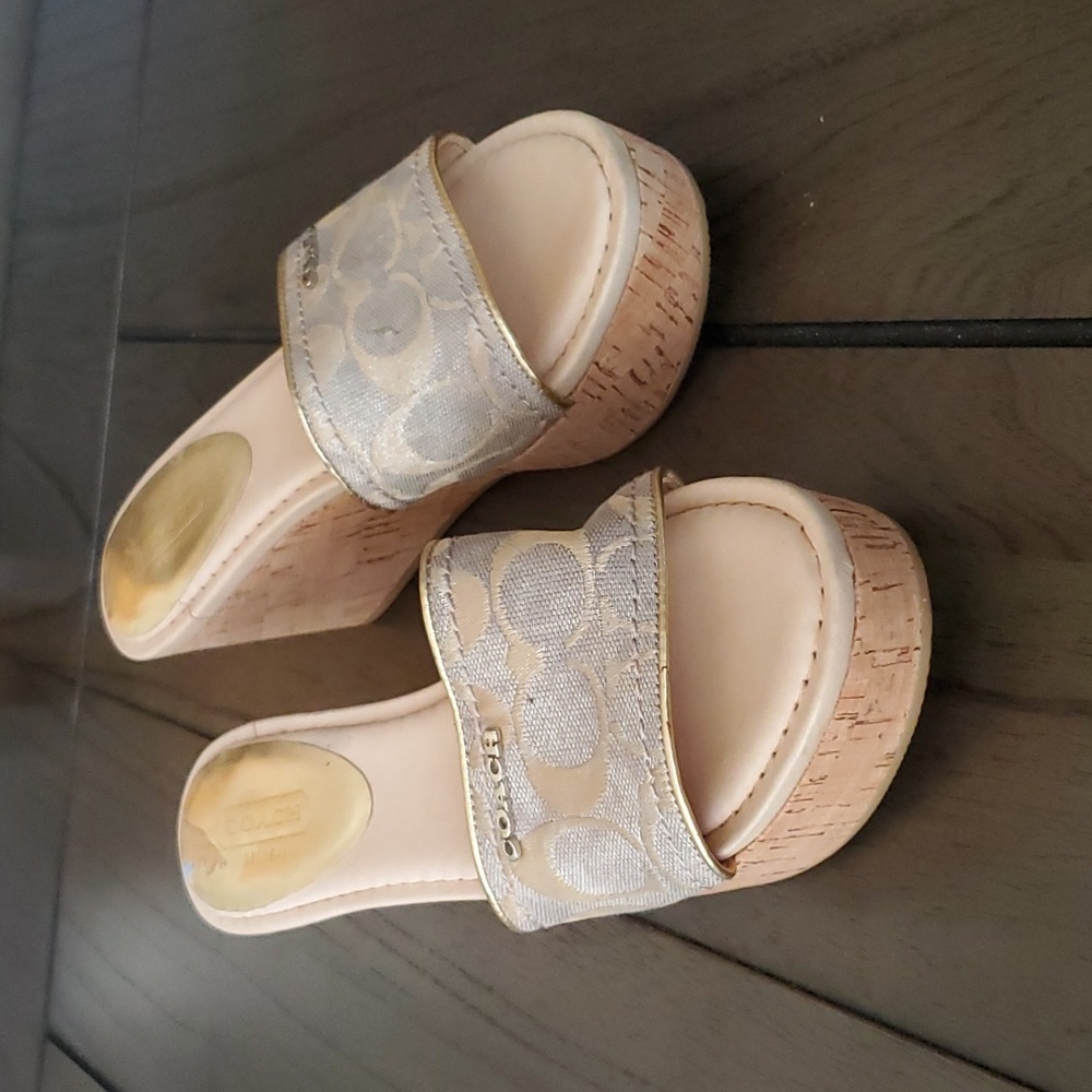 Coach Monogram Joanne Slide Wedge, 6.5B